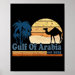 Poster Golfo Da Arábia Est 2025 Trump Arabian Golfo Funny
