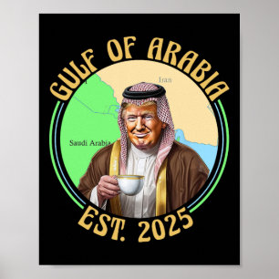 Poster Golfo Da Arábia Oriental 2025, Funny Trump Vintage