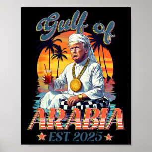 Poster Golfo Da Arábia Oriental 2025, Funny Trump Vintage