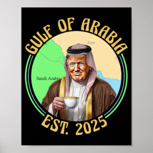 Poster Golfo Da Arábia Oriental 2025, Funny Trump Vintage