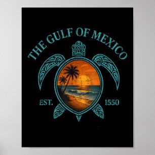 Poster Golfo Da Tartaruga Do México Suns 1550 Retroativos