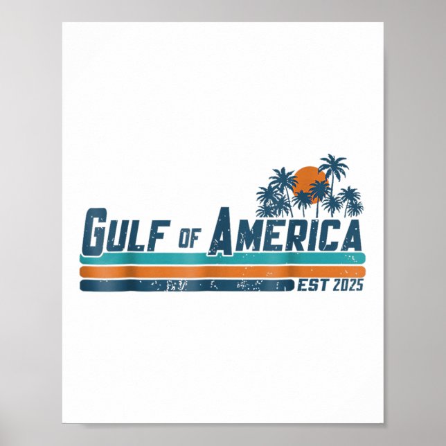 Poster Golfo De Bandeira Americano 2025 (Frente)