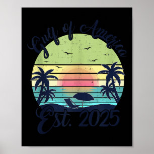 Poster Golfo De Bandeira Americano 2025