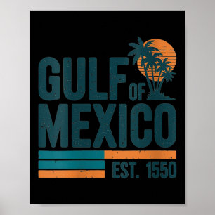 Poster Golfo De Mulheres Do México Est 1550 Retro Vintage