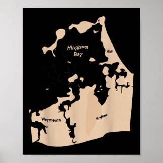 Poster Golfo de Weymouth engraçado Trump azul praia homen
