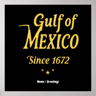 Poster Golfo do México desde 1672, mergulho profundo na h