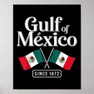 Poster Golfo Do México Desde 1672 Trump 2025 Retro Vintag