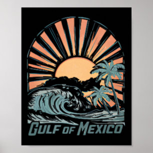 Poster Golfo Do México Desde 1672 Vintage Beach 2 Sided T