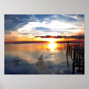 Poster Golfo do México Sunset