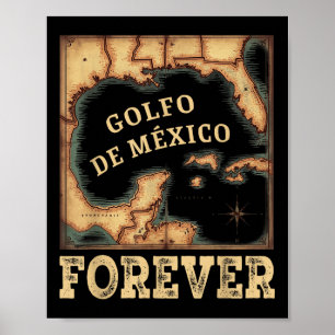 Poster Golfo Do México Verão Não Traga A América Históric