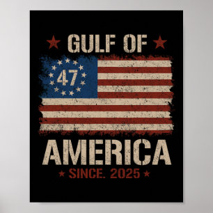 Poster Golfo Dos Eua América do Leste 2025 47ª Bandeira A