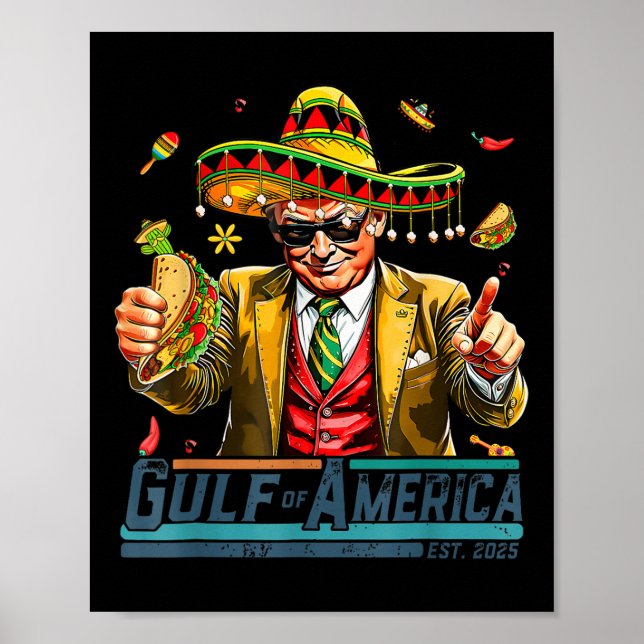 Poster Golfo Dos Eua América Do Leste 2025 Cinco De Mayo  (Frente)