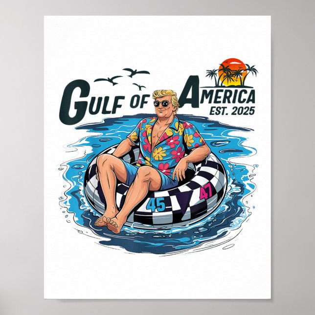 Poster Golfo Dos Eua América Do Leste De 2025 (Frente)