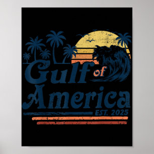 Poster Golfo Dos Eua América Leste 2025 Retro Vintage Bea