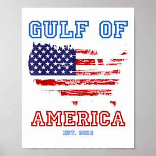 Poster Golfo Dos Eua América México Golfo Pérsico 2025