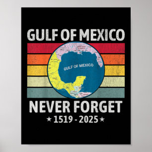 Poster Golfo Funny Da América Dos Eua Golfo Do México Nun