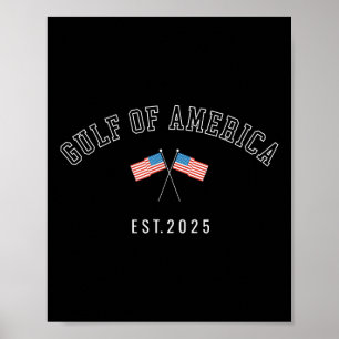 Poster Golfo Retro Da América Est 2025 U.A. Flag M