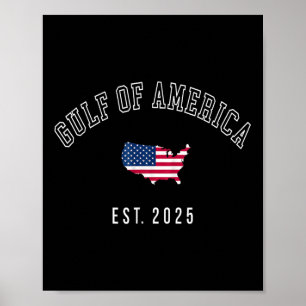 Poster Golfo Retro Dos Eua América Oriental 2025 Bandeira