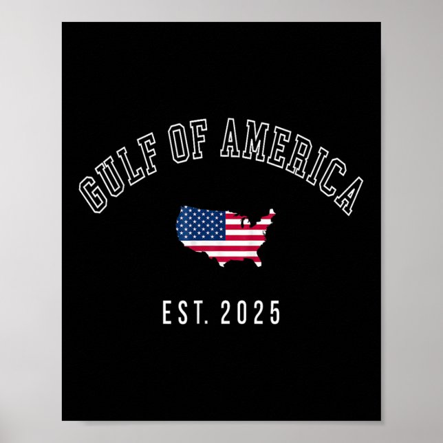 Poster Golfo Retro Dos Eua América Oriental 2025 Bandeira (Frente)