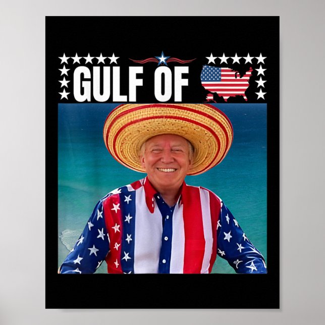 Poster Golfo Trump Dos Estados Unidos Da América (Frente)