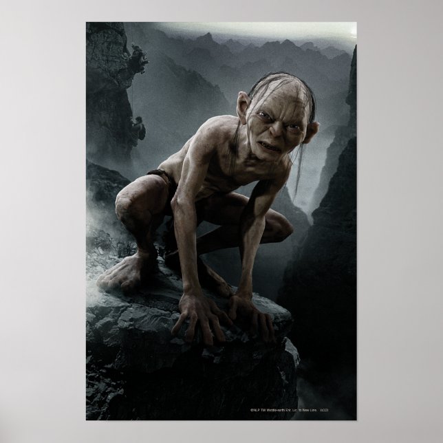 Poster GOLLUM™ em um Rock (Frente)