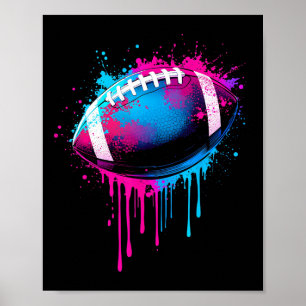 Poster Golpe De Futebol Para Rapazes Tie Dye Colorful Fut