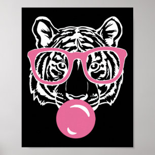Poster Goma-Bolha Tigre-Rosa Inteligente Gelado Gelado Ge