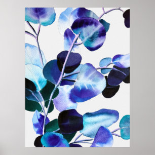 Poster Goma Eucalyptus deixa aquarela