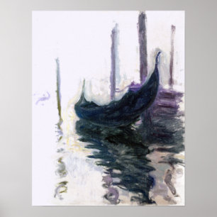 Pôster Gôndola de Claude Monet em Veneza