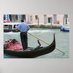 Pôster Gôndola no canal de Veneza