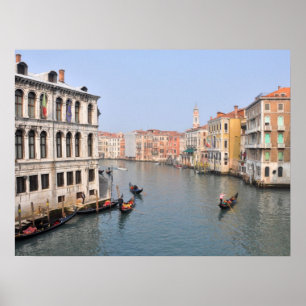 Poster Gôndola no canal grande de Veneza, Italia