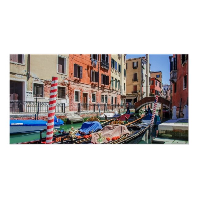 Pôster Gôndola tradicional em Veneza (Frente)