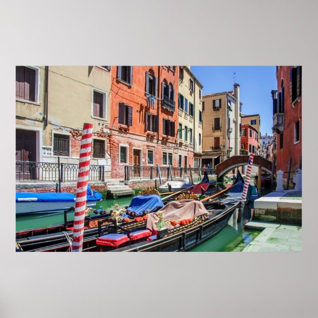 Poster Gôndola tradicional em Veneza (Frente)