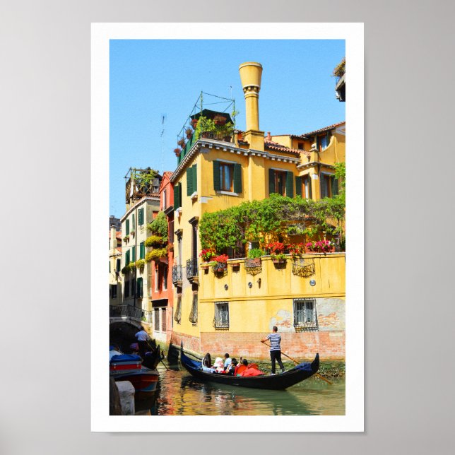 Poster Gondolas em Veneza (Frente)