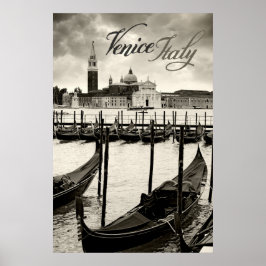 Poster gondolas em venice