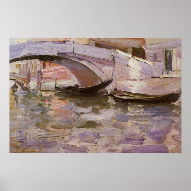 Pôster Gôndolas por John Singer Sargent, Arte Impressioni (Frente)
