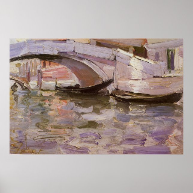 Pôster Gôndolas por John Singer Sargent, Arte Impressioni (Frente)