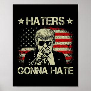 Poster Gonna Odeia Dedo Médio Trump Engraçado 2024 Presid