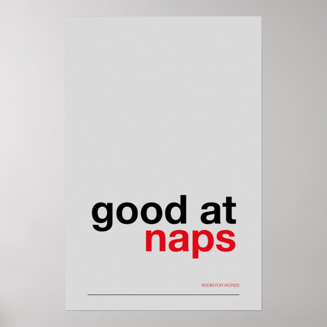 Poster GOOD AT NAPS – Cozy Wall Art (Frente)