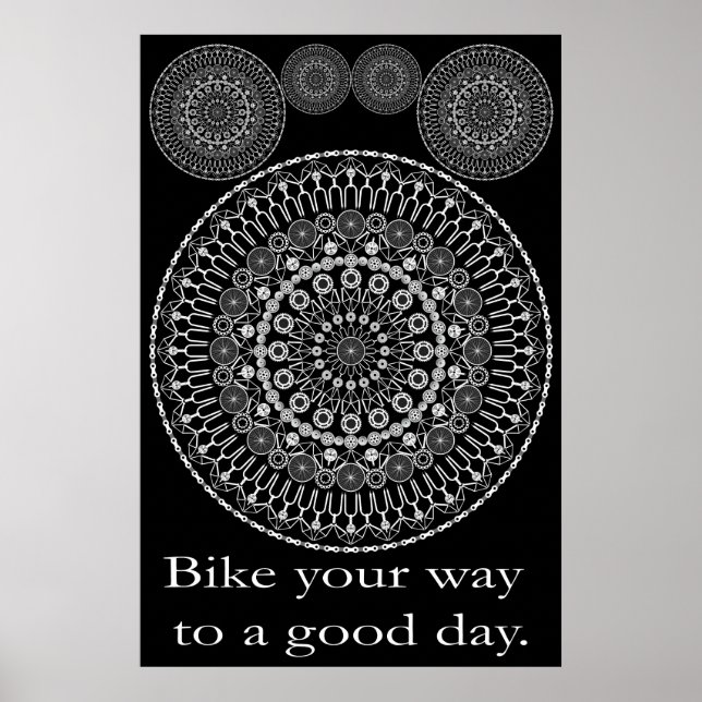 Poster Good Day Bike Mandala (Frente)