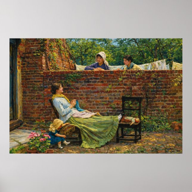 Poster Good neighbours by John William Waterhouse (Frente)