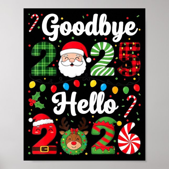 Poster Goodbye 2025 Hello 2026 Happy New Year Countdown P (Frente)