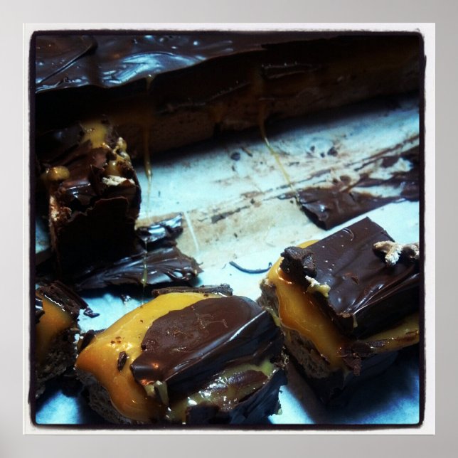 Pôster Gooey Caramel, Marshmallow e Chocolate Candy (Frente)