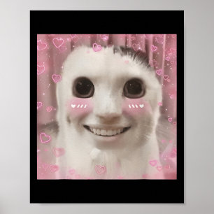 Poster Goofy Ahh Cat Meme Dank Maldito Weirdcore Cringey