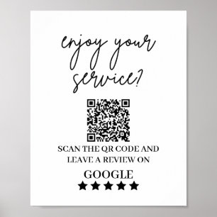 Poster Google Reviews   Business Review Link QR Code sign