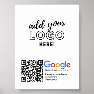 Poster GOOGLE REVISTA código QR Marca personalizada