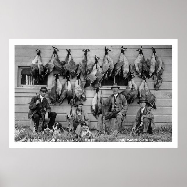 Poster Goose Hunting Klamath Falls, Oregon Vintage (Frente)