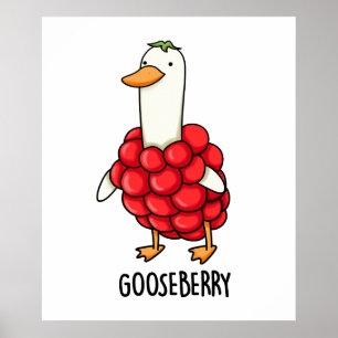 Poster Gooseberry Cute Berry Pun