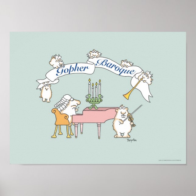 POSTER GOPHER BAROQUE por Sandra Boynton (Frente)