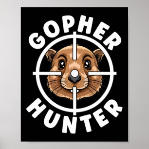 Poster Gopher Hunter Crosshairs Caça-Armadilhas